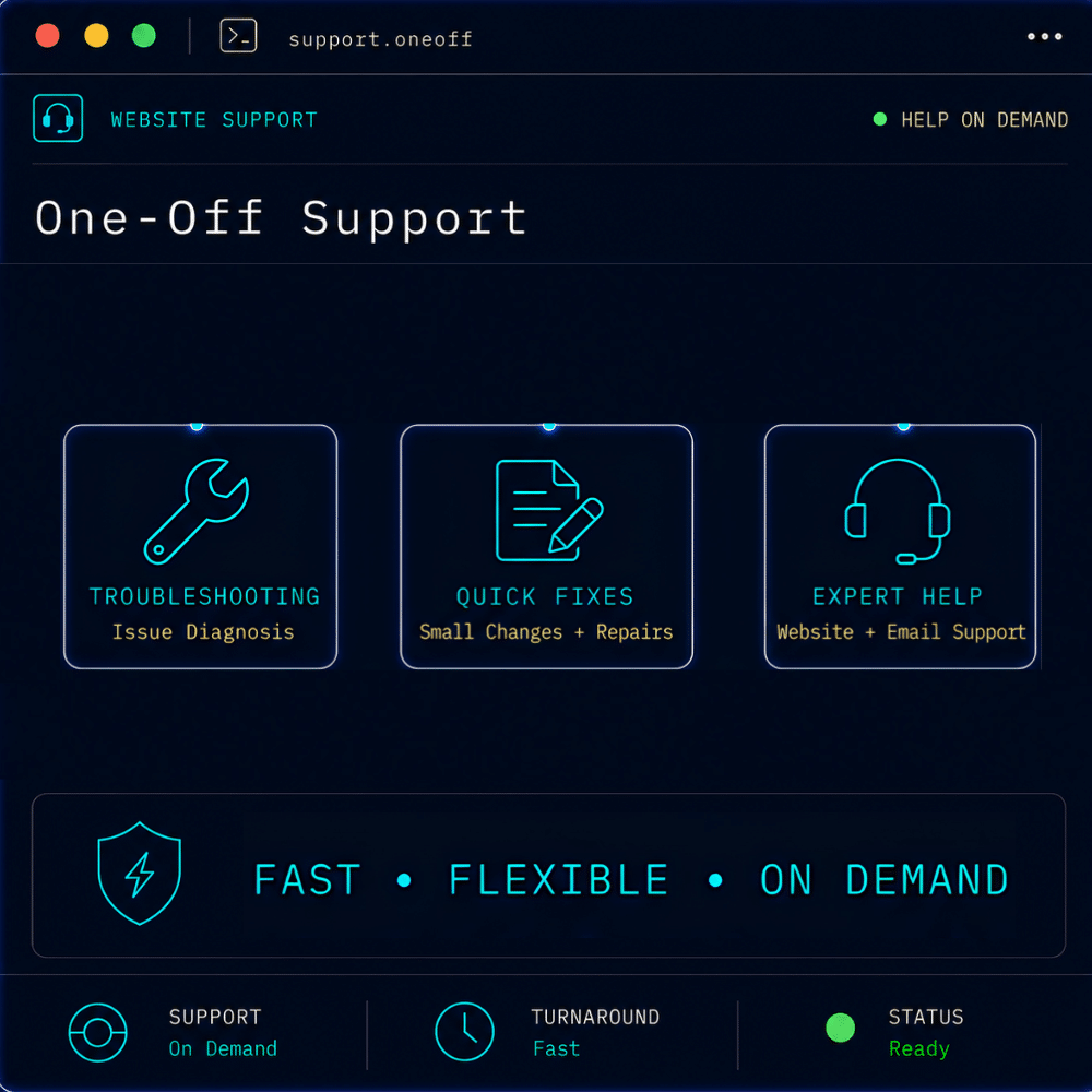 Norsu Media South Africa offers one-off website support for specific problems or unique integrations