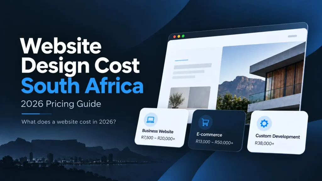 Website design cost South Africa 2026 pricing guide